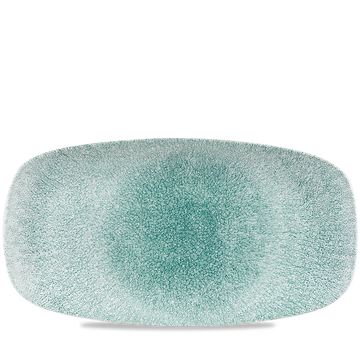 Raku Jade Green Chefs' Oblong Plate 35.5 x 18.9cm